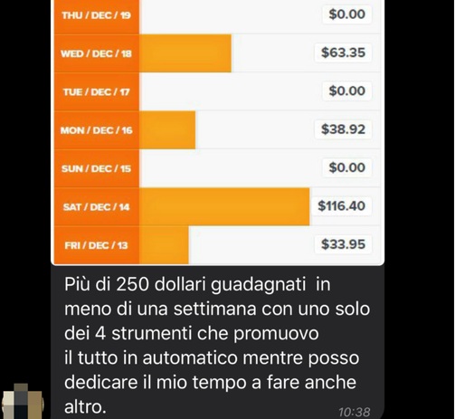 Messaggio anonimizzato di una persona che ha seguito i percorsi di Mirko Sabia 7