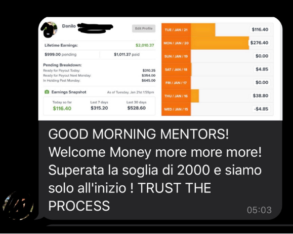 Messaggio anonimizzato di una persona che ha seguito i percorsi di Mirko Sabia 16
